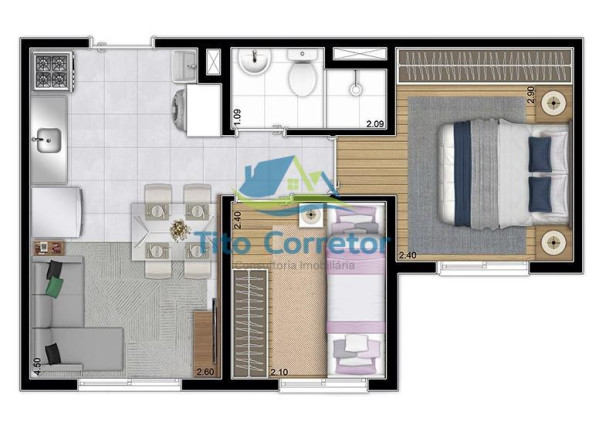 Imagem Apartamento com 2 Quartos à Venda, 33 m² em Vila Ema - São Paulo