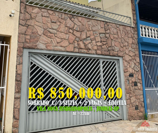 Imagem Casa com 3 Quartos à Venda, 211 m² em Vila Jundiainópolis - Jundiaí Imagem Casa com 3 Quartos à Venda, 211 m² em Vila Jundiainópolis - Jundiaí
