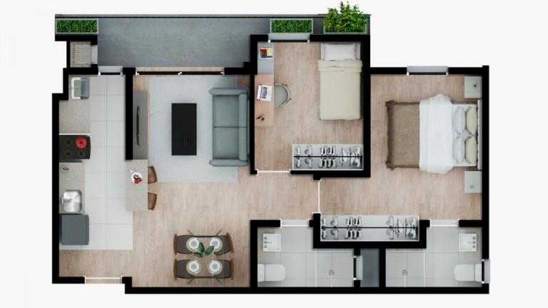 Imagem Apartamento com 2 Quartos à Venda, 61 m² em Alto Da Glória - Curitiba Imagem Apartamento com 2 Quartos à Venda, 61 m² em Alto Da Glória - Curitiba
