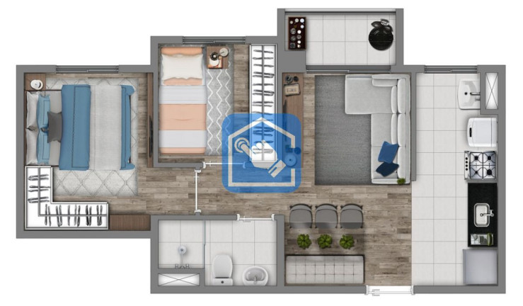 Imagem Apartamento com 2 Quartos à Venda, 40 m² em Jardim Prudência - São Paulo