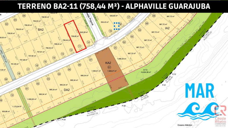 Imagem Terreno à Venda, 825 m² em Alphaville Guarajuba - Camaçari