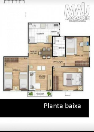 Imagem Apartamento com 3 Quartos à Venda, 56 m² em Santos Dumont - São Leopoldo Imagem Apartamento com 3 Quartos à Venda, 56 m² em Santos Dumont - São Leopoldo