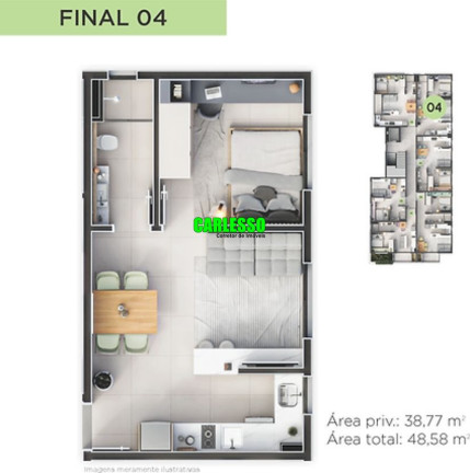 Imagem Apartamento com 1 Quarto à Venda, 38 m² em Camobi - Santa Maria Imagem Apartamento com 1 Quarto à Venda, 38 m² em Camobi - Santa Maria