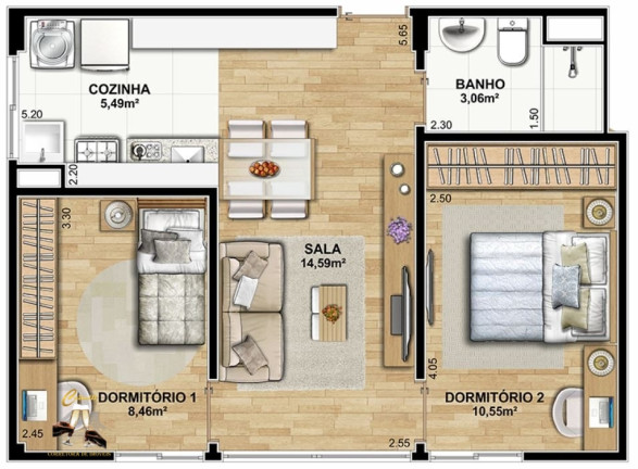 Imagem Apartamento com 1 Quarto à Venda, 35 m² em Jardim Stella - Santo André Imagem Apartamento com 1 Quarto à Venda, 35 m² em Jardim Stella - Santo André