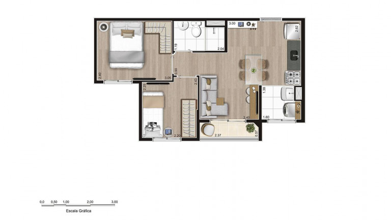 Imagem Apartamento com 2 Quartos à Venda, 5.724 m² em Parque Ipê - São Paulo