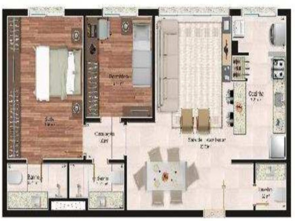 Imagem Apartamento com 2 Quartos à Venda, 72 m² em Chácara Das Pedras - Porto Alegre