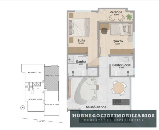 Imagem Apartamento com 2 Quartos à Venda, 64 m² em Centro - Montes Claros Imagem Apartamento com 2 Quartos à Venda, 64 m² em Centro - Montes Claros