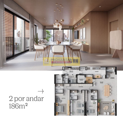 Imagem Casa de Condomínio com 3 Quartos à Venda, 184 m² em Tirol - Natal