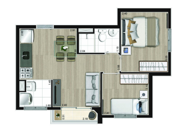 Imagem Apartamento com 2 Quartos à Venda, 38 m² em Jardim Mirante - São Paulo