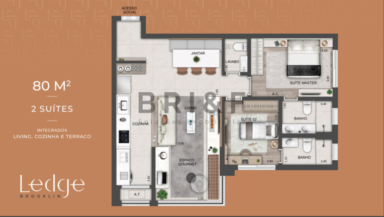 Imagem Apartamento com 2 Quartos à Venda, 80 m² em Brooklin - São Paulo Imagem Apartamento com 2 Quartos à Venda, 80 m² em Brooklin - São Paulo