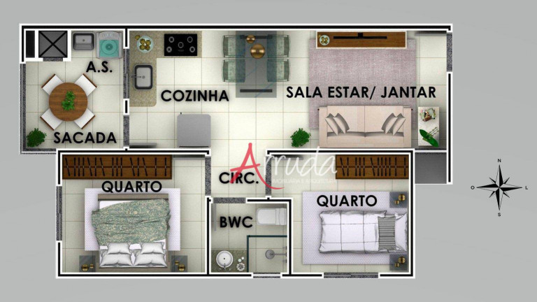 Imagem Apartamento com 2 Quartos à Venda, 48 m² em Santa Cruz - Cascavel Imagem Apartamento com 2 Quartos à Venda, 48 m² em Santa Cruz - Cascavel
