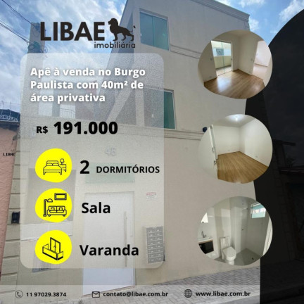 Apartamento com 2 Quartos à Venda, 40 m² em Burgo Paulista - São Paulo