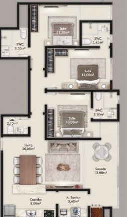 Imagem Apartamento com 3 Quartos à Venda, 11.170 m² em Itapema - Itapema Imagem Apartamento com 3 Quartos à Venda, 11.170 m² em Itapema - Itapema