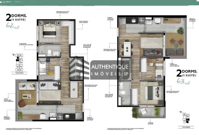 Apartamento com 2 Quartos à Venda, 63 m² em Pinheiros - São Paulo