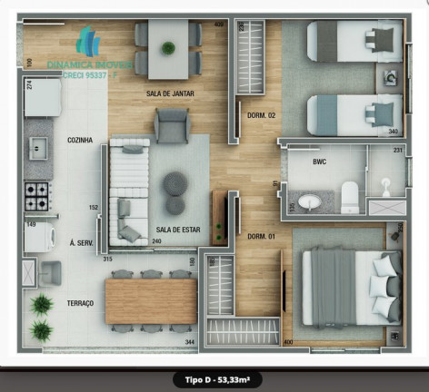 Imagem Apartamento com 3 Quartos à Venda, 55 m² em Jardim Nossa Senhora Da Penha - Hortolândia