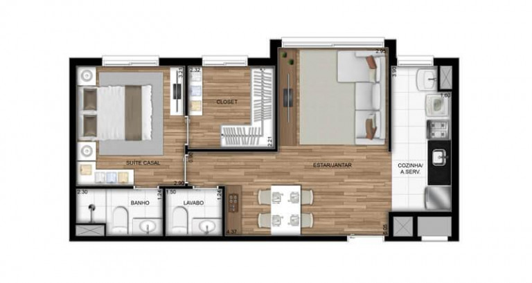Imagem Apartamento com 1 Quarto à Venda, 52 m² em Partenon - Porto Alegre Imagem Apartamento com 1 Quarto à Venda, 52 m² em Partenon - Porto Alegre