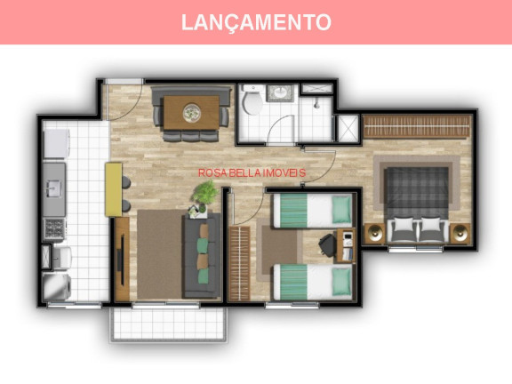Imagem Apartamento com 2 Quartos à Venda, 45 m² em Centro - Várzea Paulista
