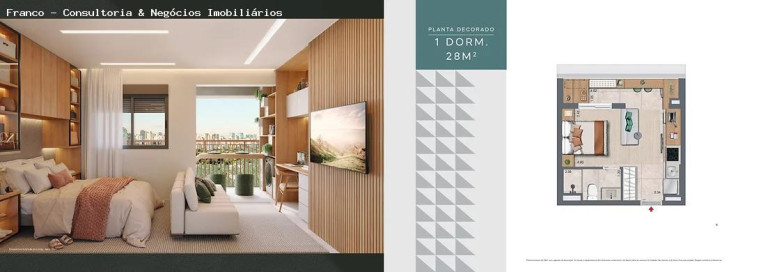 Imagem Apartamento com 1 Quarto à Venda, 33 m² em Brooklin Paulista - São Paulo
