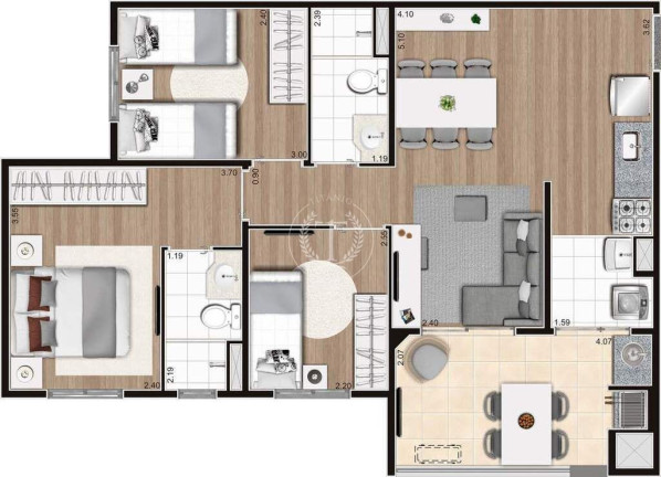 Imagem Apartamento com 2 Quartos à Venda, 43 m² em Campestre - Santo André Imagem Apartamento com 2 Quartos à Venda, 43 m² em Campestre - Santo André