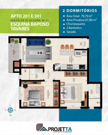 Imagem Apartamento com 2 Quartos à Venda, 67 m² em Centro - Santa Maria Imagem Apartamento com 2 Quartos à Venda, 67 m² em Centro - Santa Maria