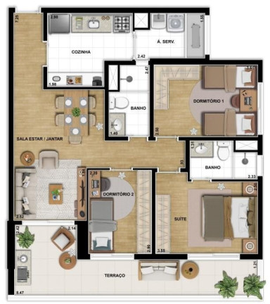 Imagem Apartamento com 2 Quartos à Venda, 63 m² em Vila Santa Catarina - São Paulo Imagem Apartamento com 2 Quartos à Venda, 63 m² em Vila Santa Catarina - São Paulo
