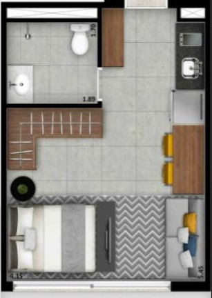 Imagem Studio com 1 Quarto à Venda, 28 m² em Perdizes - São Paulo Imagem Studio com 1 Quarto à Venda, 28 m² em Perdizes - São Paulo