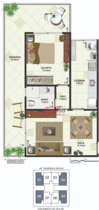 Imagem Apartamento com 1 Quarto à Venda, 56 m² em Braga - Cabo Frio Imagem Apartamento com 1 Quarto à Venda, 56 m² em Braga - Cabo Frio
