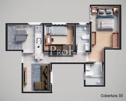 Imagem Cobertura com 2 Quartos à Venda, 87 m² em Campestre - Santo André