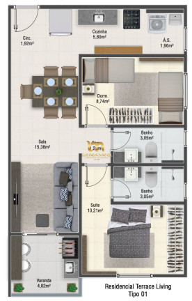 Imagem Apartamento com 2 Quartos à Venda, 55 m² em Aviação - Praia Grande Imagem Apartamento com 2 Quartos à Venda, 55 m² em Aviação - Praia Grande