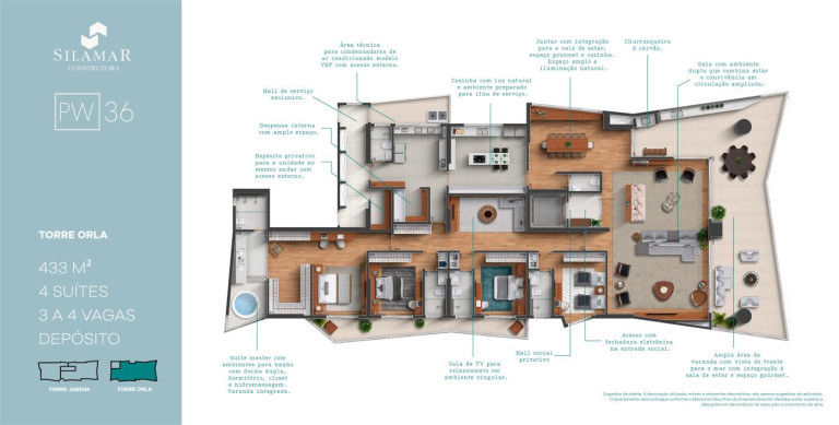 Imagem Apartamento com 4 Quartos à Venda, 433 m² em Gonzaga - Santos Imagem Apartamento com 4 Quartos à Venda, 433 m² em Gonzaga - Santos