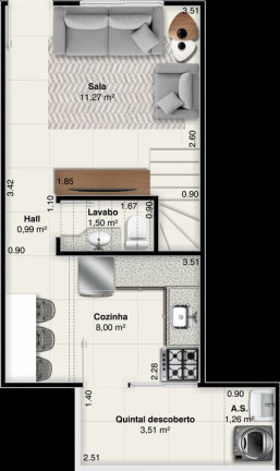 Imagem Sobrado com 2 Quartos à Venda, 52 m² em Antartica - Praia Grande Imagem Sobrado com 2 Quartos à Venda, 52 m² em Antartica - Praia Grande