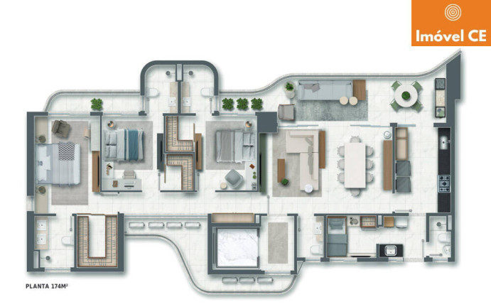 Imagem Apartamento com 3 Quartos à Venda, 174 m² em Aldeota - Fortaleza Imagem Apartamento com 3 Quartos à Venda, 174 m² em Aldeota - Fortaleza