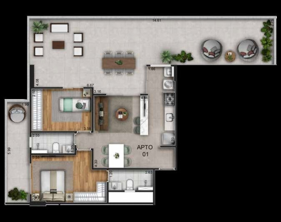 Imagem Apartamento com 2 Quartos à Venda, 102 m² em Park Lozandes - Goiânia Imagem Apartamento com 2 Quartos à Venda, 102 m² em Park Lozandes - Goiânia
