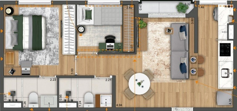 Imagem Imóvel com 2 Quartos à Venda, 67 m² em Centro - Campinas Imagem Imóvel com 2 Quartos à Venda, 67 m² em Centro - Campinas