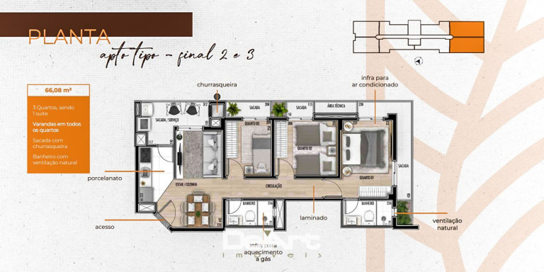 Imagem Apartamento com 2 Quartos à Venda, 48 m² em Bairro Alto - Curitiba Imagem Apartamento com 2 Quartos à Venda, 48 m² em Bairro Alto - Curitiba