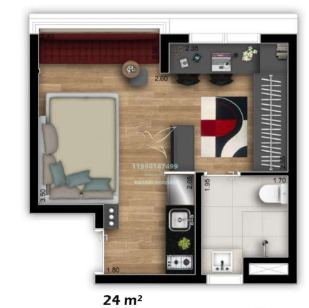 Imagem Studio com 1 Quarto à Venda, 24 m² em Vila Madalena - São Paulo Imagem Studio com 1 Quarto à Venda, 24 m² em Vila Madalena - São Paulo