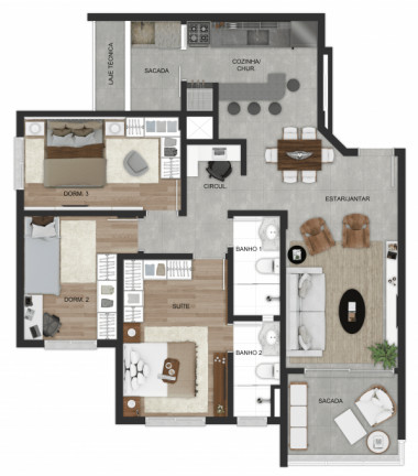 Imagem Apartamento com 2 Quartos à Venda, 74 m² em Morro Do Espelho - São Leopoldo