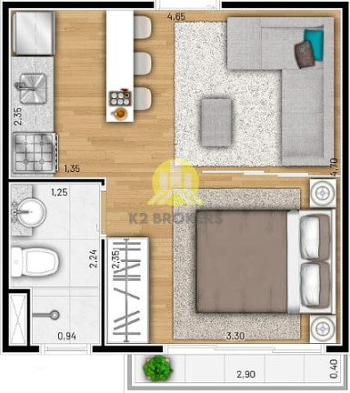 Imagem Studio com 1 Quarto à Venda, 26 m² em Cidade Jardim - São Paulo Imagem Studio com 1 Quarto à Venda, 26 m² em Cidade Jardim - São Paulo