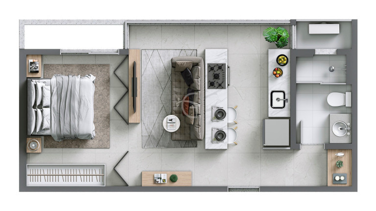 Imagem Apartamento com 1 Quarto à Venda, 37 m² em Saguaçu - Joinville