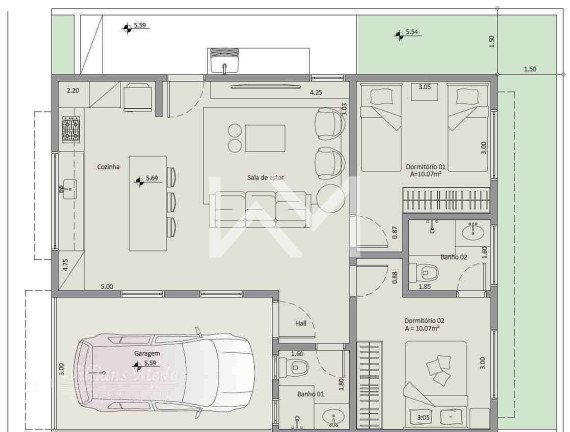 Casa com 2 Quartos à Venda, 82 m² em Jardim Paraíso Da Usina - Atibaia