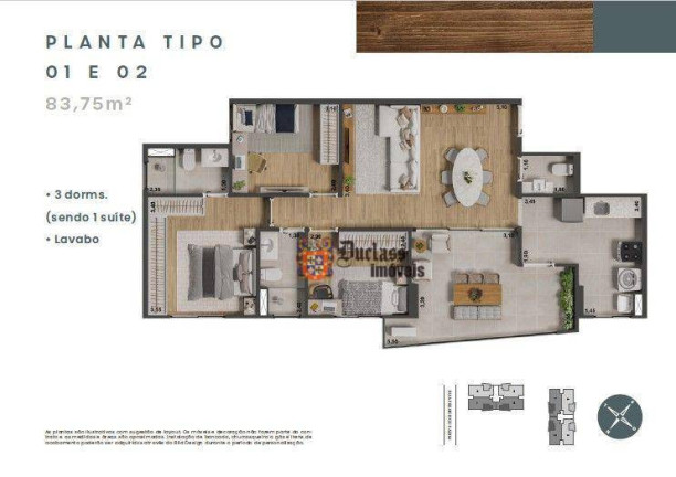Imagem Apartamento com 2 Quartos à Venda, 83 m² em Morumbi - Paulínia Imagem Apartamento com 2 Quartos à Venda, 83 m² em Morumbi - Paulínia