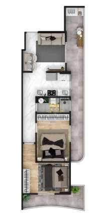 Imagem Apartamento com 2 Quartos à Venda, 61 m² em Tupi - Praia Grande