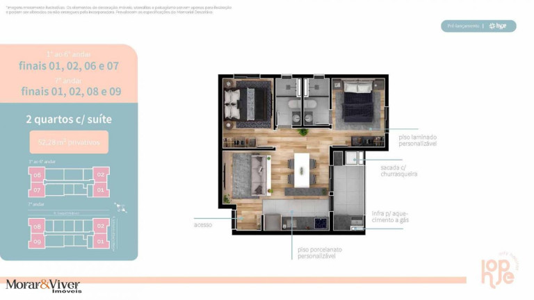 Imagem Imóvel com 2 Quartos à Venda, 52 m² em Tingui - Curitiba Imagem Imóvel com 2 Quartos à Venda, 52 m² em Tingui - Curitiba