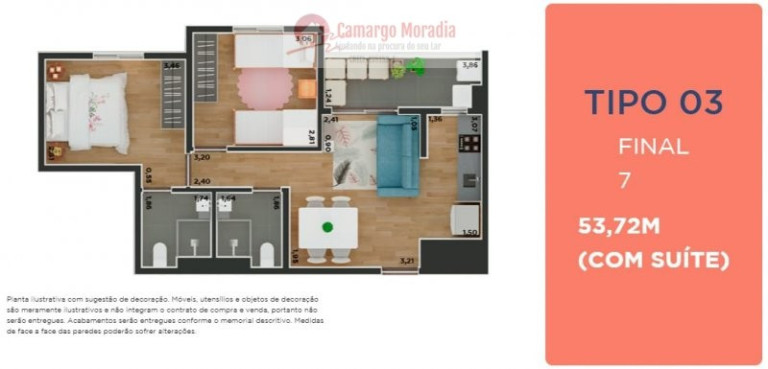 Imagem Apartamento com 2 Quartos à Venda, 51 m² em Vila Acoreana - Poá