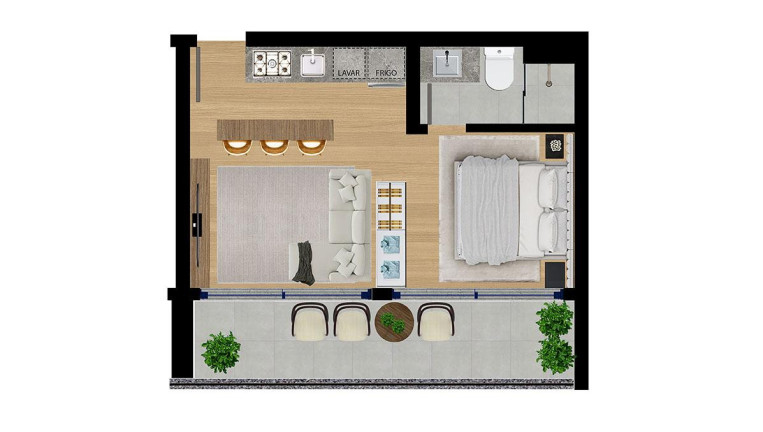 Imagem Imóvel com 1 Quarto à Venda, 19 m² em Centro - Curitiba Imagem Imóvel com 1 Quarto à Venda, 19 m² em Centro - Curitiba
