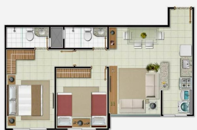 Imagem Apartamento com 2 Quartos à Venda, 56 m² em Vila Rosa - Goiânia Imagem Apartamento com 2 Quartos à Venda, 56 m² em Vila Rosa - Goiânia
