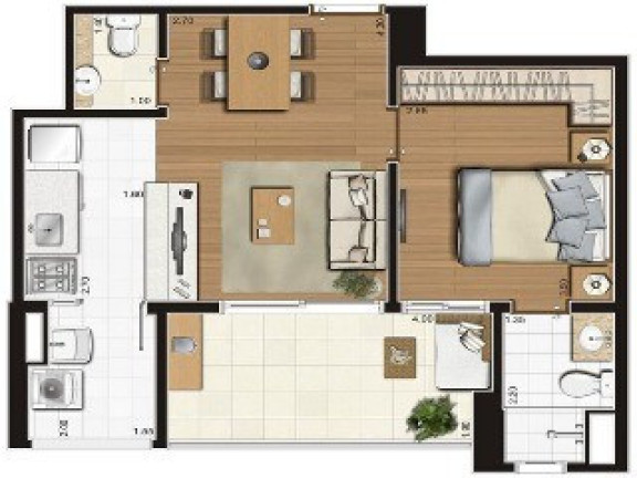 Imagem Apartamento com 2 Quartos à Venda, 73 m² em Campo Belo - São Paulo