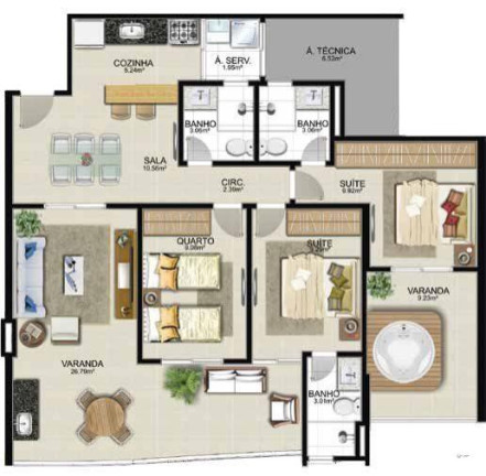Imagem Apartamento com 2 Quartos à Venda, 85 m² em Enseada Azul - Guarapari Imagem Apartamento com 2 Quartos à Venda, 85 m² em Enseada Azul - Guarapari