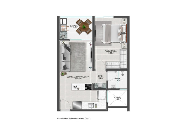Imagem Apartamento com 1 Quarto à Venda, 51 m² em Abraão - Florianópolis