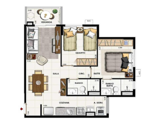 Imagem Apartamento com 2 Quartos à Venda, 57 m² em Todos Os Santos - Rio De Janeiro